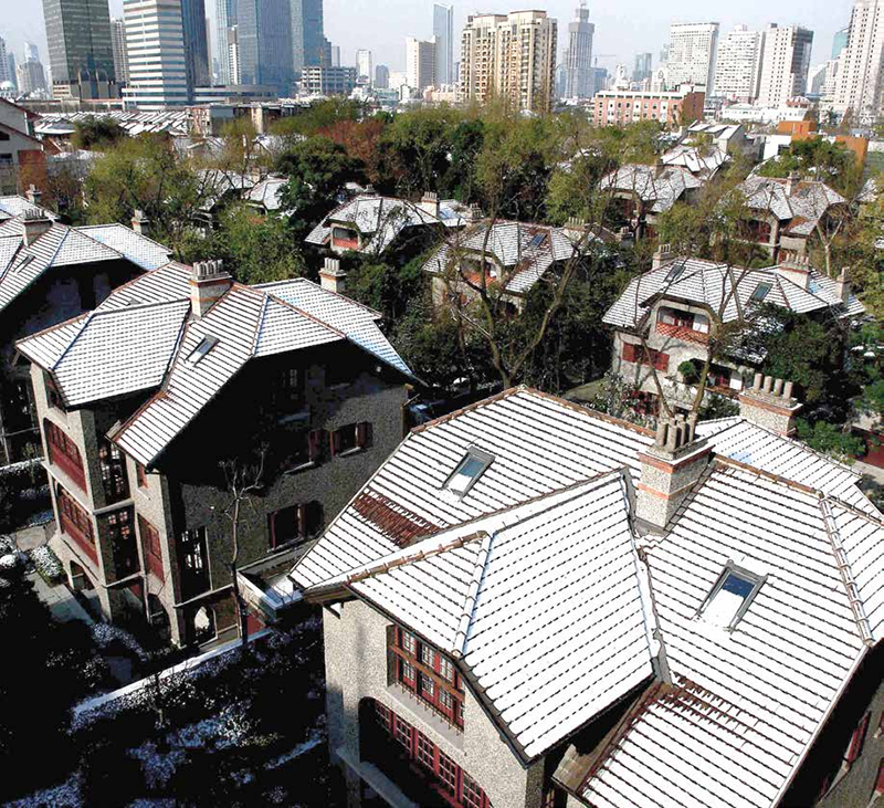 思南公馆鸟瞰，同济大学卢永毅、邵甬教授研究团队++提供